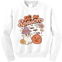 Tis The Season Fall Season Autumn Ghost Pumpkin Halloween Costume Kids Sweatshirt