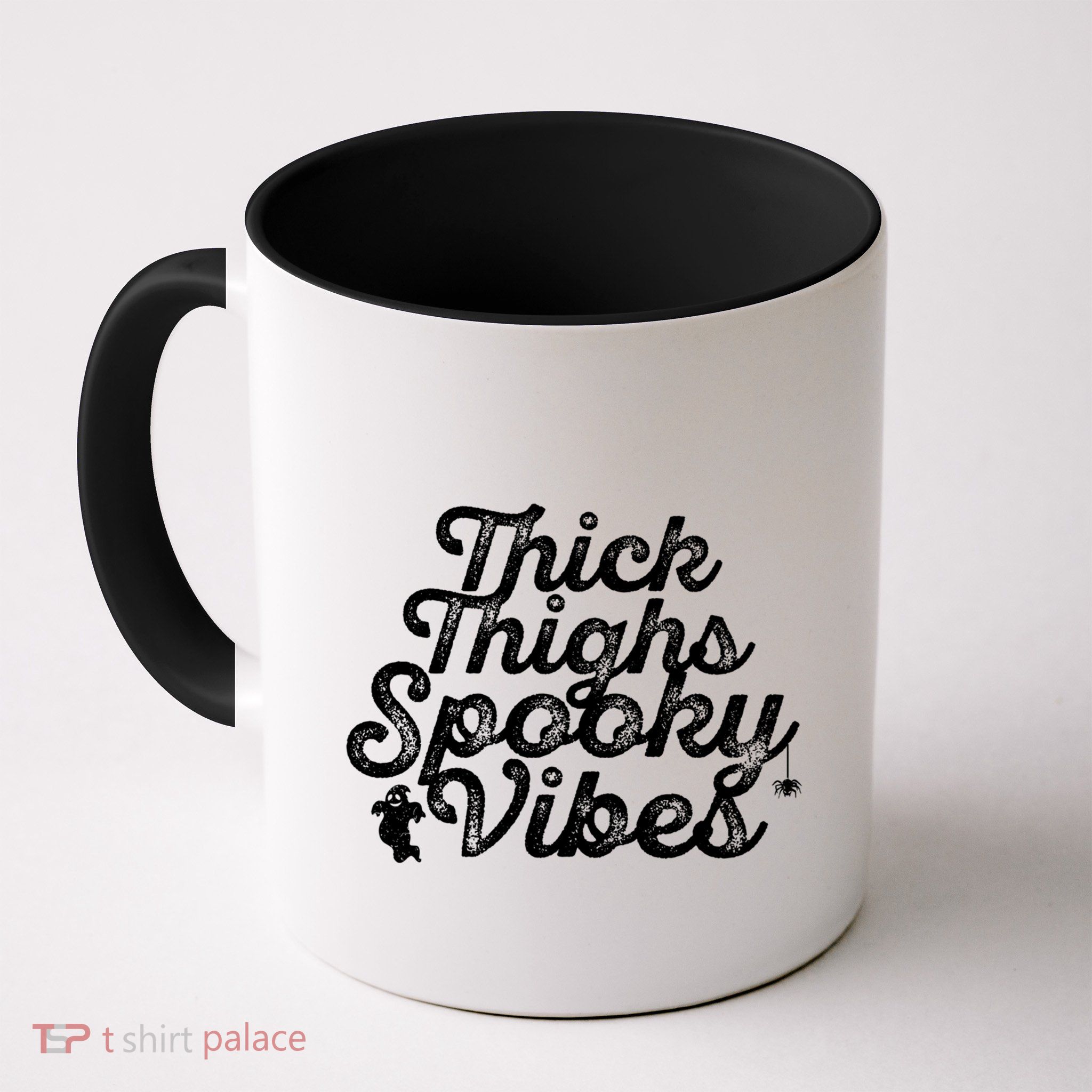 Thick Thighs Spooky Vibes Halloween Vintage Gift Mug