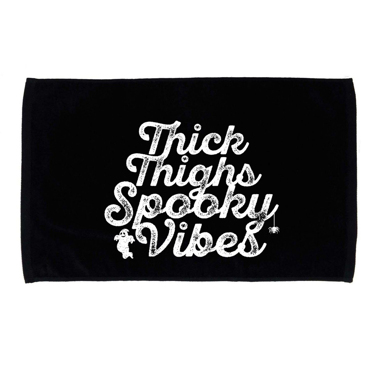 Thick Thighs Spooky Vibes Halloween Vintage Gift Microfiber Hand Towel