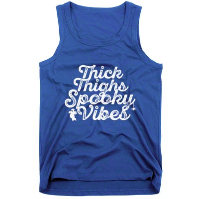 Thick Thighs Spooky Vibes Halloween Vintage Gift Tank Top