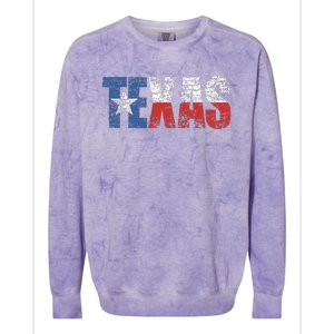 Texas Texas State Flag Distressed Colorblast Crewneck Sweatshirt