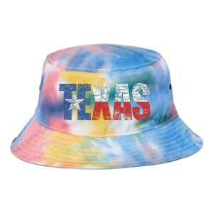 Texas Texas State Flag Distressed Tie Dye Newport Bucket Hat