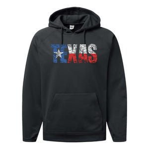 Texas Texas State Flag Distressed Performance Fleece Hoodie