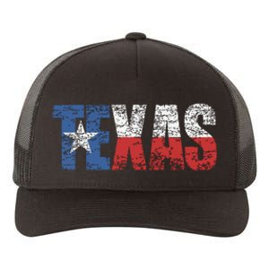 Texas Texas State Flag Distressed Yupoong Adult 5-Panel Trucker Hat