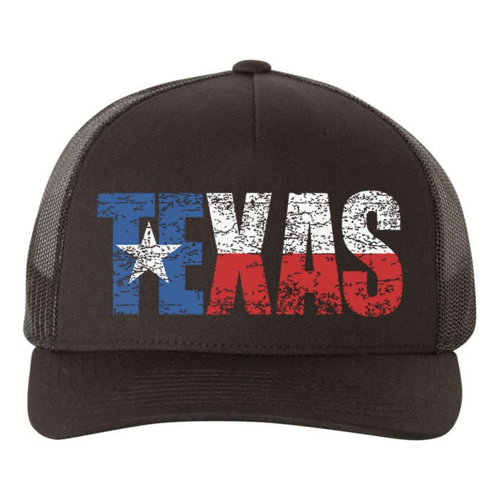 Texas Texas State Flag Distressed Yupoong Adult 5-Panel Trucker Hat