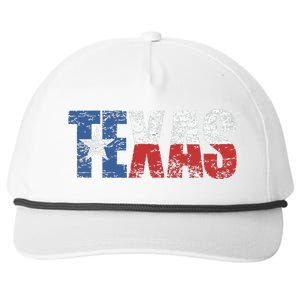 Texas Texas State Flag Distressed Snapback Five-Panel Rope Hat