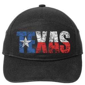 Texas Texas State Flag Distressed 7-Panel Snapback Hat