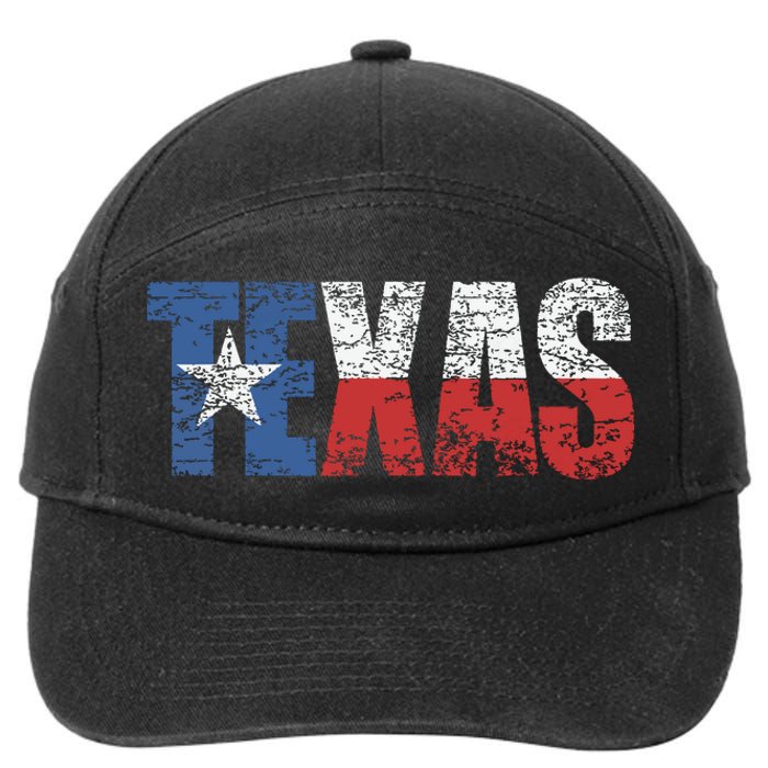 Texas Texas State Flag Distressed 7-Panel Snapback Hat