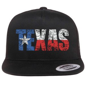 Texas Texas State Flag Distressed Flat Bill Trucker Hat