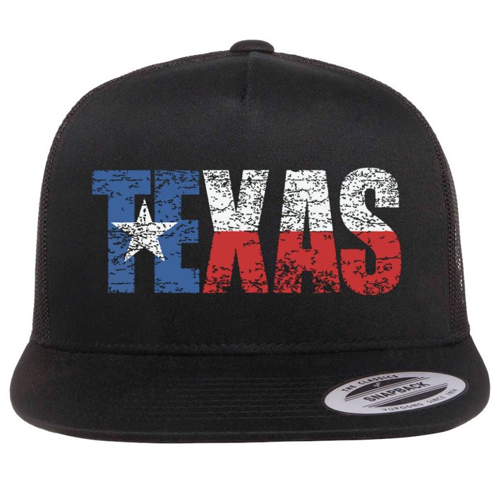 Texas Texas State Flag Distressed Flat Bill Trucker Hat