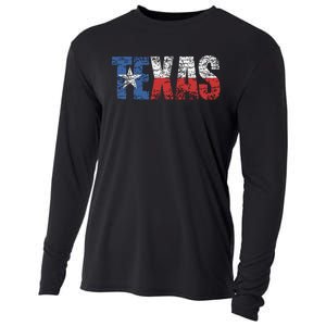 Texas Texas State Flag Distressed Cooling Performance Long Sleeve Crew