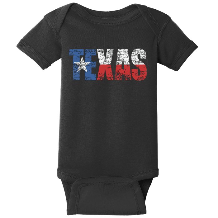 Texas Texas State Flag Distressed Baby Bodysuit