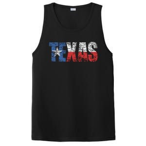 Texas Texas State Flag Distressed PosiCharge Competitor Tank