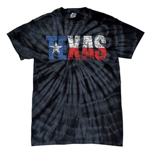 Texas Texas State Flag Distressed Tie-Dye T-Shirt