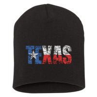 Texas Texas State Flag Distressed Short Acrylic Beanie