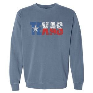 Texas Texas State Flag Distressed Garment-Dyed Sweatshirt