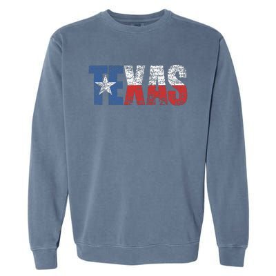 Texas Texas State Flag Distressed Garment-Dyed Sweatshirt