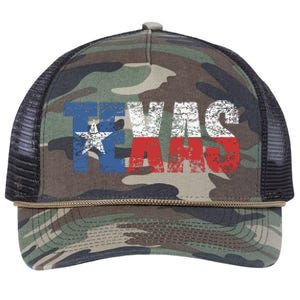 Texas Texas State Flag Distressed Retro Rope Trucker Hat Cap