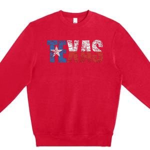 Texas Texas State Flag Distressed Premium Crewneck Sweatshirt