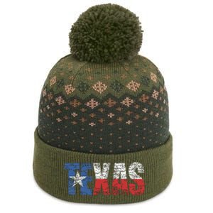 Texas Texas State Flag Distressed The Baniff Cuffed Pom Beanie