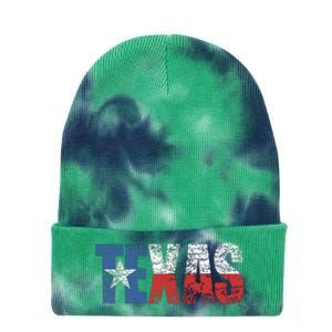 Texas Texas State Flag Distressed Tie Dye 12in Knit Beanie