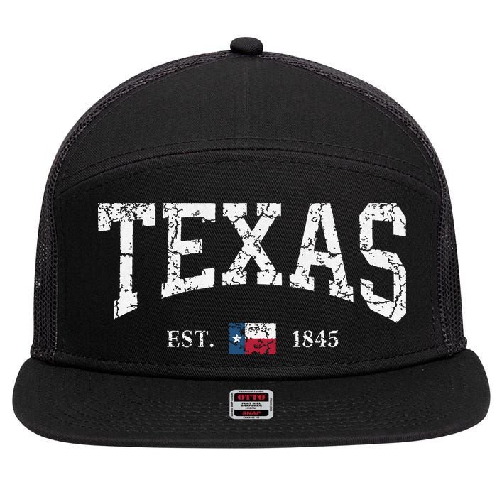 Texas Texas State Flag Distressed 7 Panel Mesh Trucker Snapback Hat