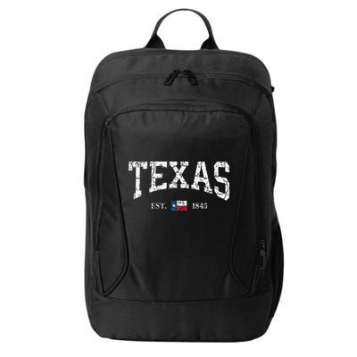 Texas Texas State Flag Distressed City Backpack