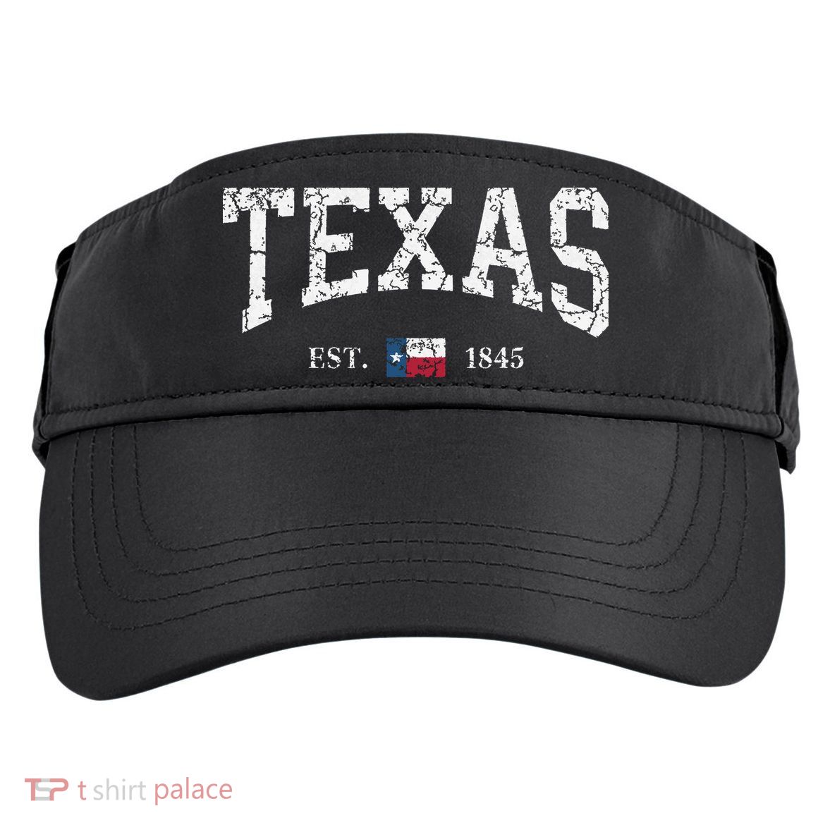 Texas Texas State Flag Distressed Adult Drive Performance Visor