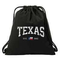 Texas Texas State Flag Distressed Drawstring Bag