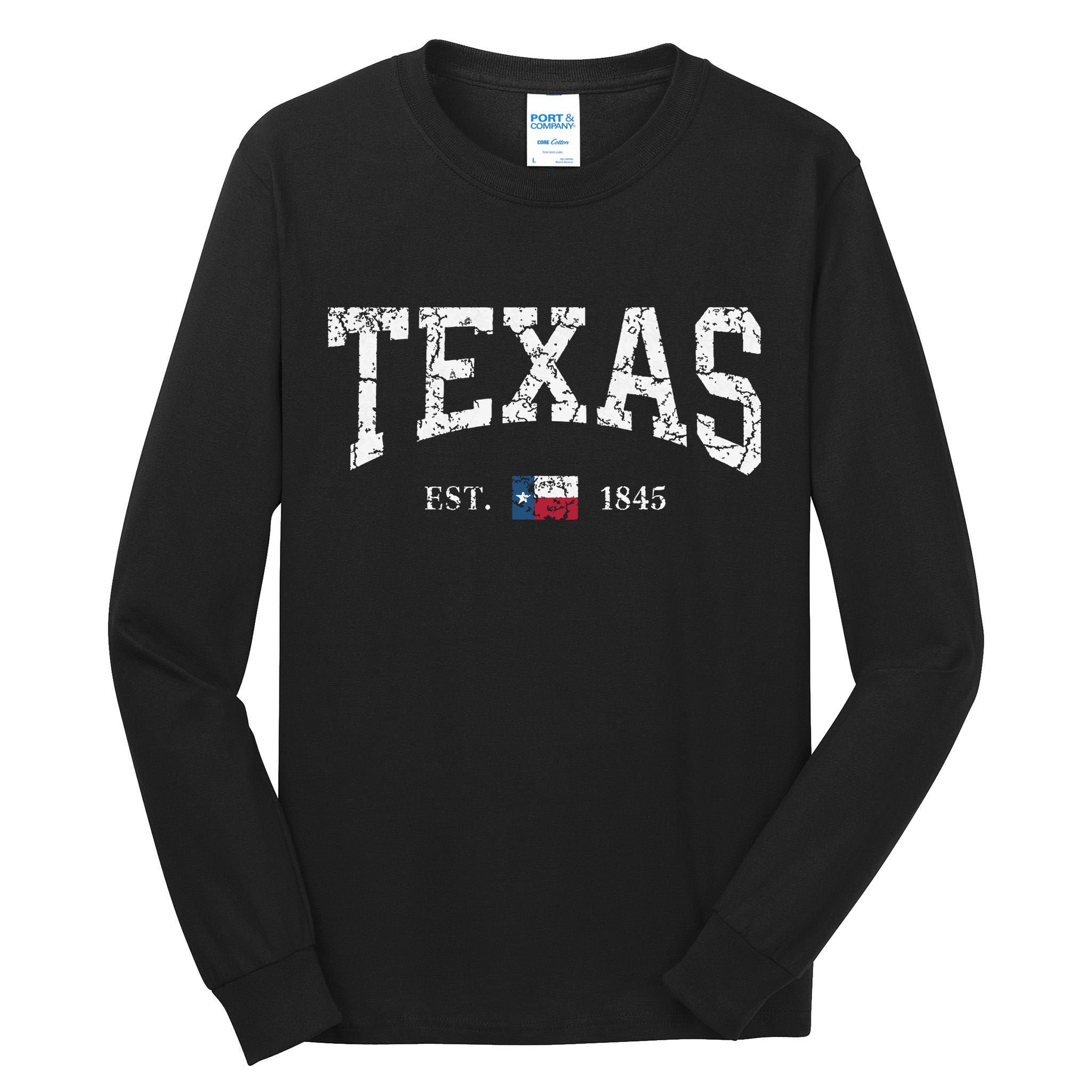 Texas Texas State Flag Distressed Tall Long Sleeve T-Shirt