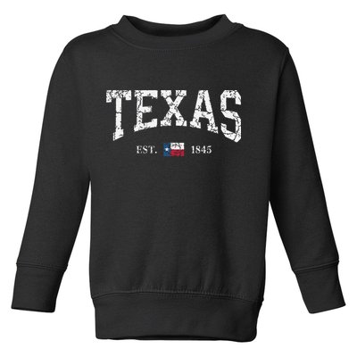 Texas Texas State Flag Distressed Toddler Sweatshirt
