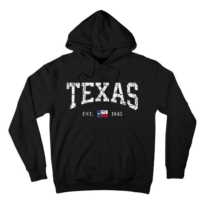 Texas Texas State Flag Distressed Tall Hoodie