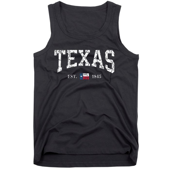 Texas Texas State Flag Distressed Tank Top