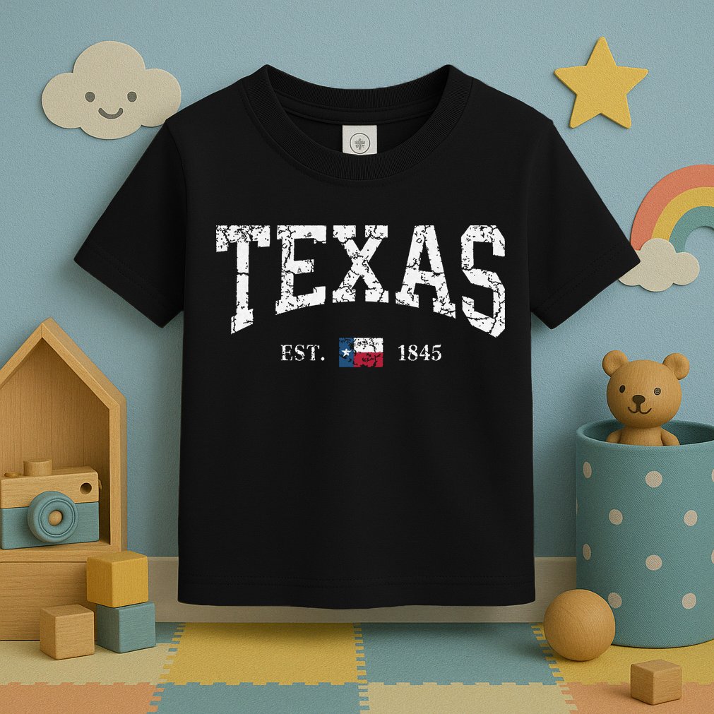 Texas Texas State Flag Distressed Toddler T-Shirt