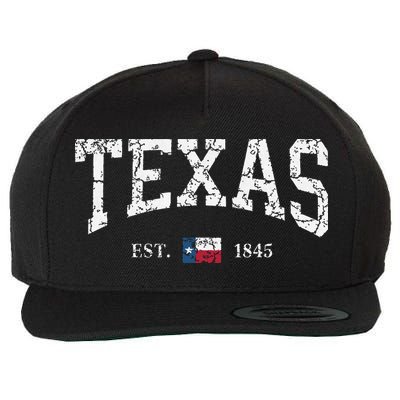 Texas Texas State Flag Distressed Wool Snapback Cap