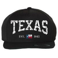 Texas Texas State Flag Distressed Wool Snapback Cap