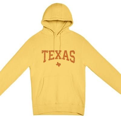 Texas Texas State Map Distressed Premium Pullover Hoodie