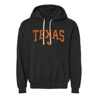 Texas Texas State Map Distressed Garment-Dyed Fleece Hoodie