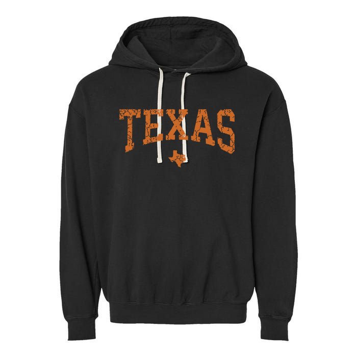Texas Texas State Map Distressed Garment-Dyed Fleece Hoodie
