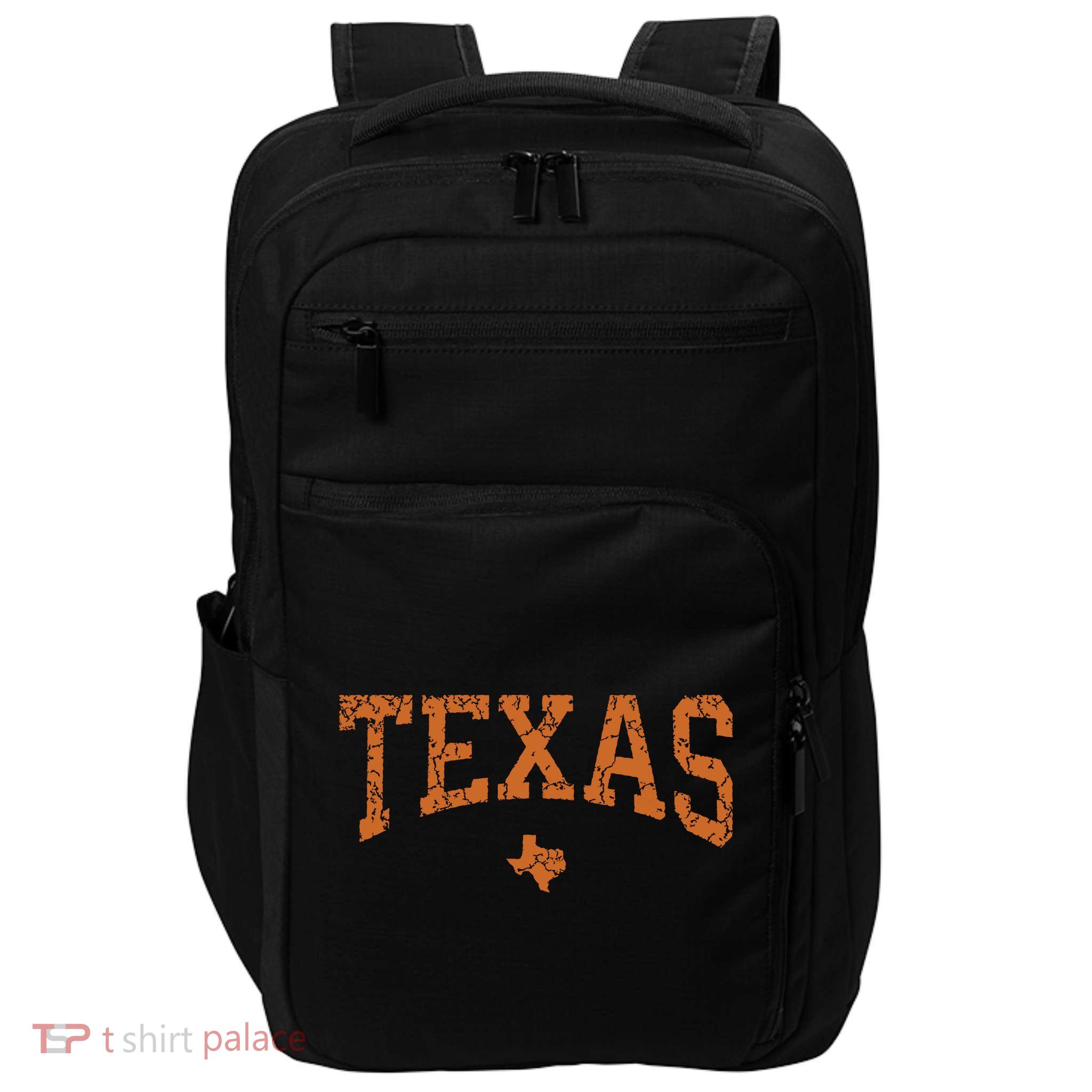 Texas Texas State Map Distressed Impact Tech Backpack
