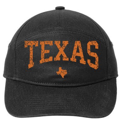 Texas Texas State Map Distressed 7-Panel Snapback Hat