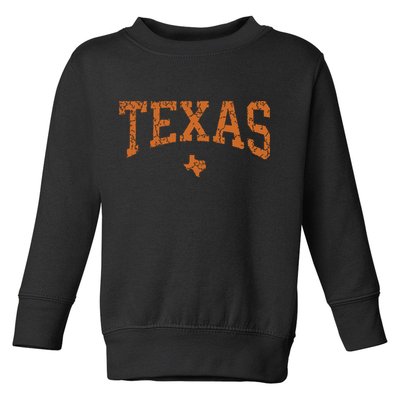 Texas Texas State Map Distressed Toddler Sweatshirt