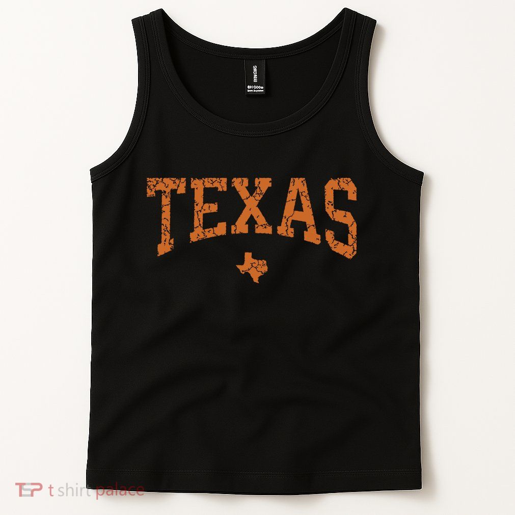 Texas Texas State Map Distressed Tank Top