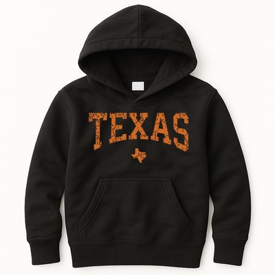 Texas Texas State Map Distressed Kids Hoodie