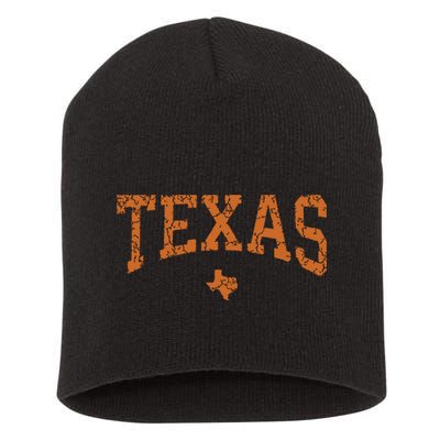 Texas Texas State Map Distressed Short Acrylic Beanie