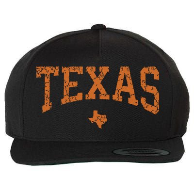 Texas Texas State Map Distressed Wool Snapback Cap