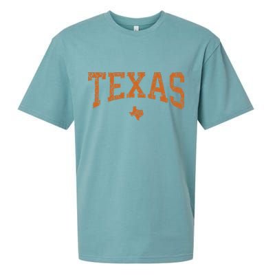 Texas Texas State Map Distressed Sueded Cloud Jersey T-Shirt