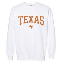 Texas Texas State Map Distressed Garment-Dyed Sweatshirt