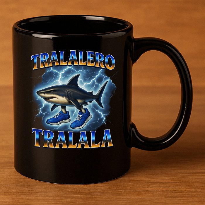 Tralalero Tralala Shark Music Meme Bootle 11oz C Handle Ceramic Mug
