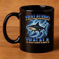 Tralalero Tralala Shark Music Meme Bootle 11oz C Handle Ceramic Mug